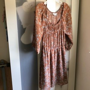 Floral spring and summer dress